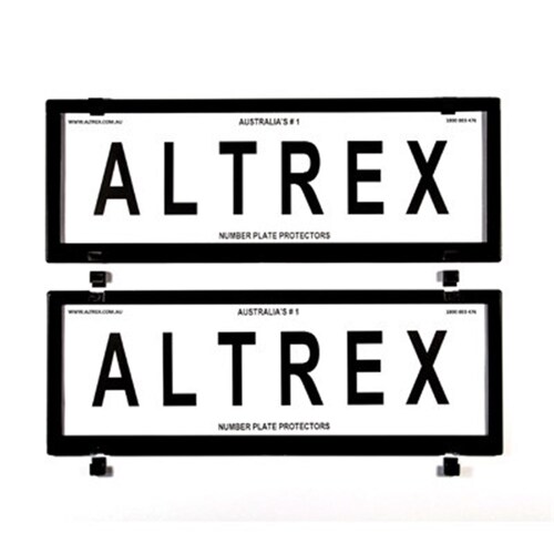 Altrex Number Plate Protector Covers - Standard Size Black Without Lines 6CNL *check plate size*