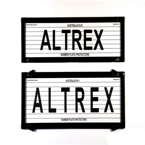 Altrex  Number Plate Protectors  Hsv/fpv Premium Black Lined *NSW plates*   6HPVSL  