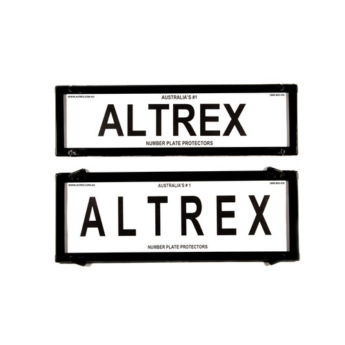 Altrex Number Plate Protector Covers - Slimline Black Without Lines 6HPVSNL *check plate size*