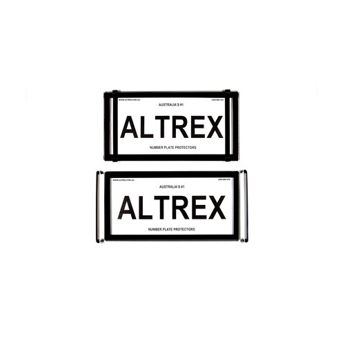 Altrex Number Plate Protector Covers - Japanese Style Black Without Lines 6JDMNL *check plate size*