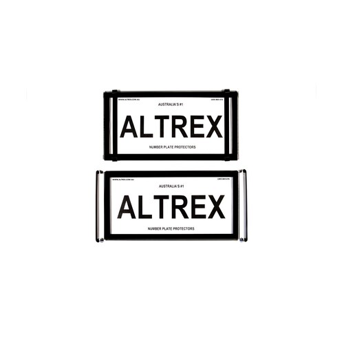 Altrex Number Plate Protector Covers - Japanese Style Black Without Lines (331X166Mm & 6JDMNL)