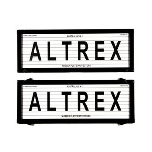 Altrex Number Plate Protector Covers 6L Black Standard Size