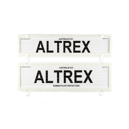 Altrex Number Plate Protectors Premium White Lined 6LPW *check plate size*