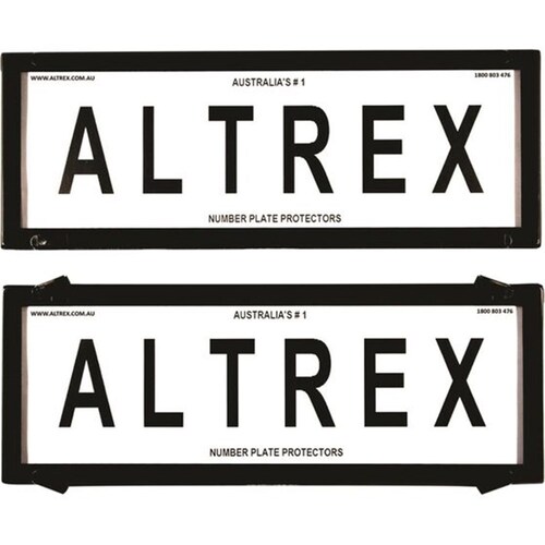 Altrex Number Plate Protector Covers - Standard Size Black Without Lines 372x134mm 6NL
