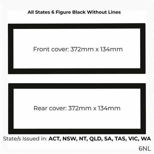 Altrex Number Plate Protector Covers 6 Digit Standard Black 6NL