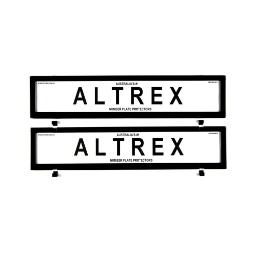 Altrex Number Plate Protector Covers 6NLE Black European Classic Full Size