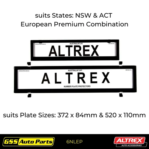 Altrex Number Plate Protector Covers Black 6NLEP