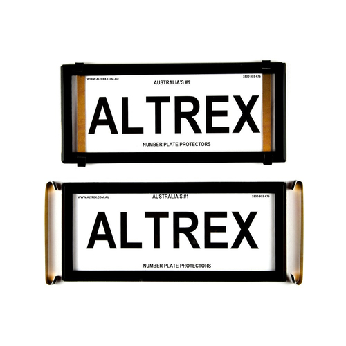 Altrex Number Plate Protector Covers NSW Historic Black 250x95mm 6NLH