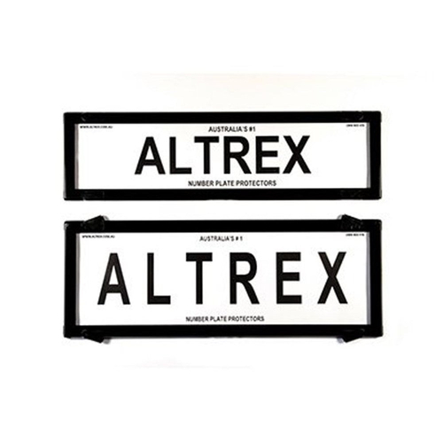 Altrex Number Plate Protector Covers Black 372x100mm 372x134mm 6QSNL