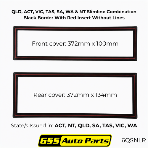 Altrex Number Plate Protectors Black Border Red Insert Without Lines 6QSNLR