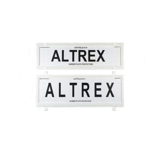 Altrex Number Plate Protectors Slimline/std Combo White No Lines 6QSNLW *check plate size*