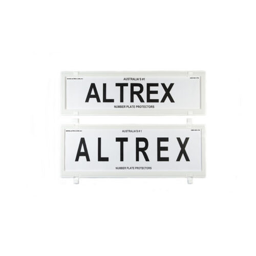 Altrex Number Plate Protectors Slimline/std Combo White No Lines 6QSNLW 