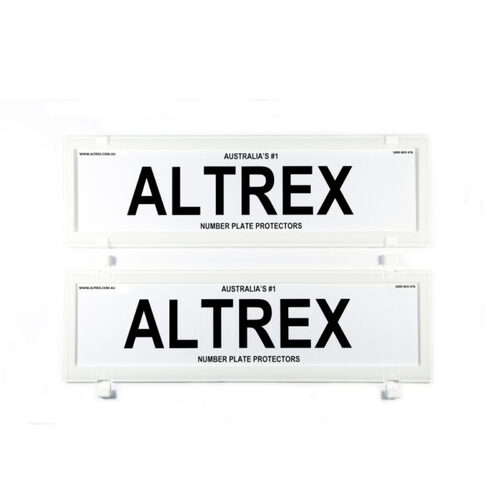 Altrex Number Plate Protectors Slimline White No Lines 6VSNLW *check plate size*