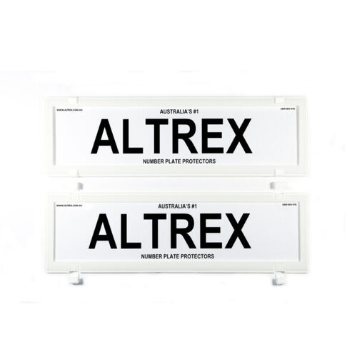 Altrex Number Plate Protectors Slimline White No Lines 6VSNLW 
