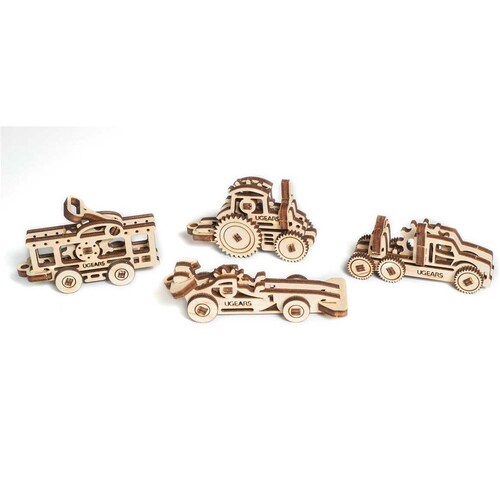 UGears U-Fidget Vehicles Wooden Model Set 70033