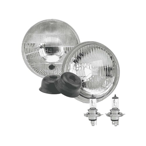 Narva Halogen Headlamp H4 Conversion Kit Raised Glass 5 3/4” High/Low Beam Free Form - 72050