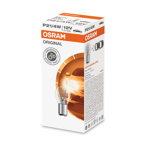 Osram Globes (box Of 10) Bayonet P21/4w 12v 21/4w 7225