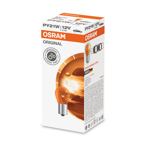 Osram Globes (box Of 10) Bayonet Bau15s 12v 21w 7507