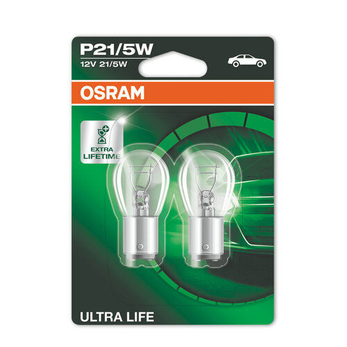 Osram Globes (pk 2) Bayonet 12v 21/5w 7528ult-02b