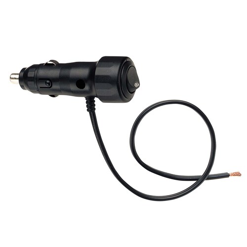 Narva Cigarette Lighter Plug with On/Off Rocker Switch and LED Indicator - 81010BL