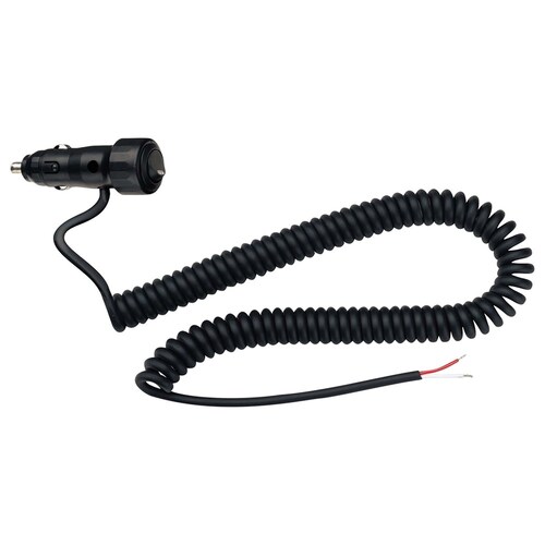 Narva Cigarette Lighter Plug with On/Off Rocker Switch, LED Indicator and Spiral Lead - 81012BL