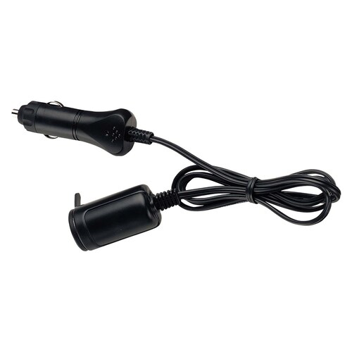 Narva Cigarette Lighter Plug with Extended Lead and Accessory Socket - 81030BL
