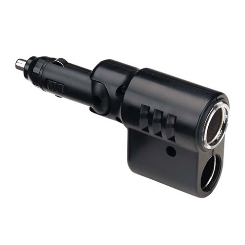 Narva Cigarette Lighter Plug with Adjustable Twin Accessory Sockets - 81040BL