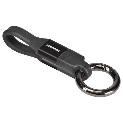 Narva Dual Faced Keyring Cable For Lightning And Micro Usb 81073BL
