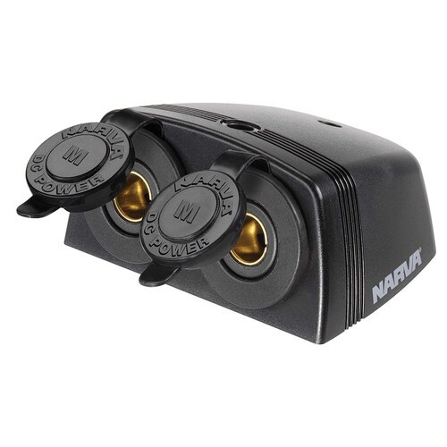 Narva Heavy-Duty Twin Surface Mount Merit Sockets - 81162BL