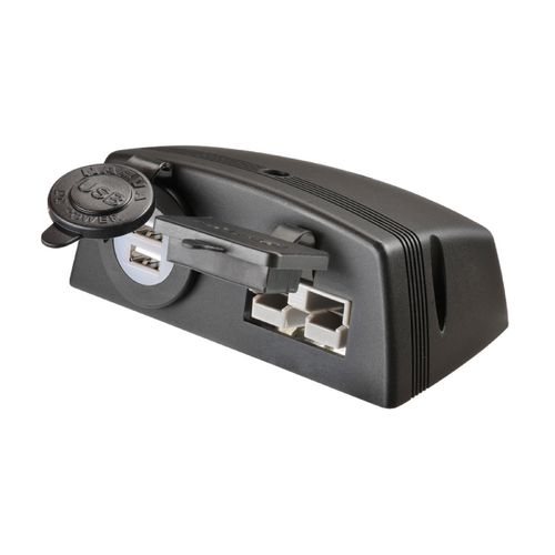 Narva 50A/Dual USB Twin Socket S/Mnt 81167BL