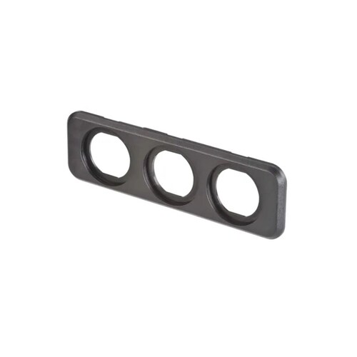 Narva Triple Blank Flush Mount Housing Black - 81189BL