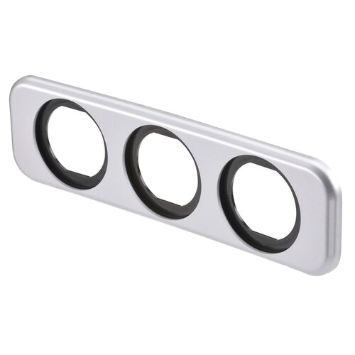 Narva Triple Blank Flush Mount Housing Silver - 81189SBL
