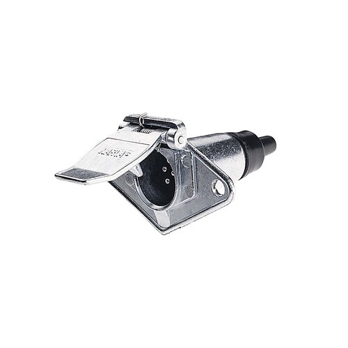 Narva 7 Pin Small Round Metal Trailer Socket - 82032BL