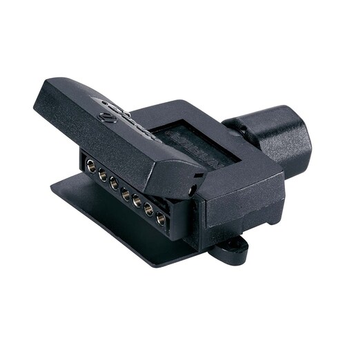 Narva 7 Pin Flat Quickfit Trailer Socket with Reed Switch for Normally Closed Circuit - 82043BL