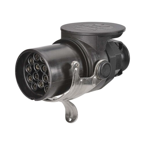 Narva 24V 15-Pin Heavy-Duty Euro Round Plastic Trailer Plug - Model 82195