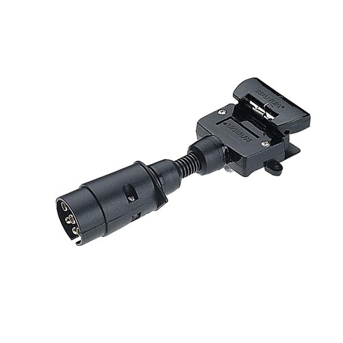 Narva 5 Pin Large Round Socket to 7 Pin Flat Plug Trailer Adapter - 82240BL
