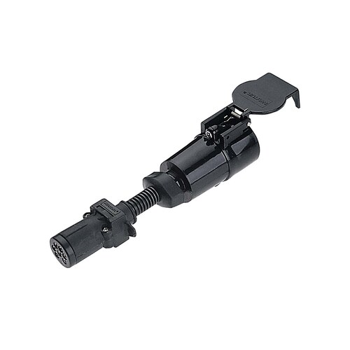 Narva 7 Pin Small Round Socket (Car) to 7 Pin Large Round Plug (Trailer) - 82275BL