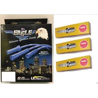 Eagle 8mm Ignition Leads & 3 Ngk Spark Plugs 8305HD-BP5ES