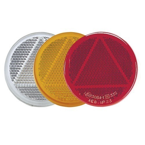 Narva Red Retro Reflector 65mm With Self Adhesive - Pack 2 84007BL
