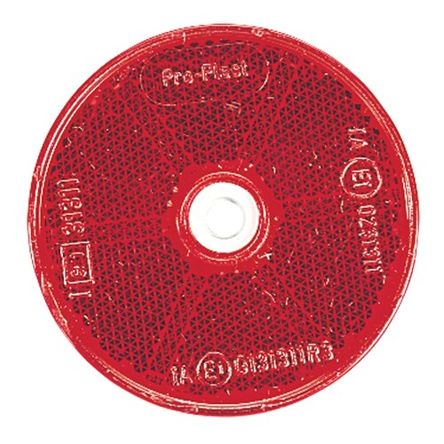 Narva Red Retro Reflector with Fixing Bolt - 84012BL