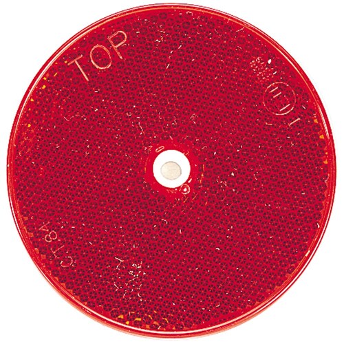 Narva Red Retro Reflector with Fixing Bolt - 84022BL