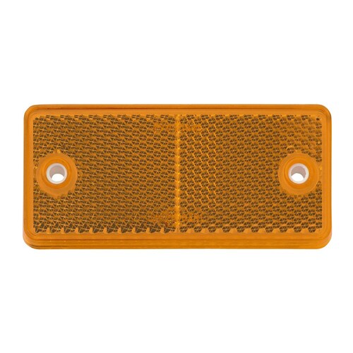 Narva Amber Retro Reflector in Plastic Holder with Dual Fixing Holes - 84031BL