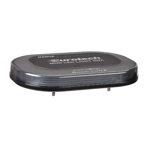Narva 12/24 Volt EuroTech Mini LED Light Box (Amber) Flange Base, Clear Smoked Lens 85010AC-1