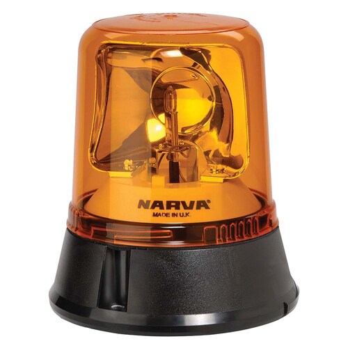 Narva Optimax Rotating Beacon (amber) Flange Base 12/24v 85650A
