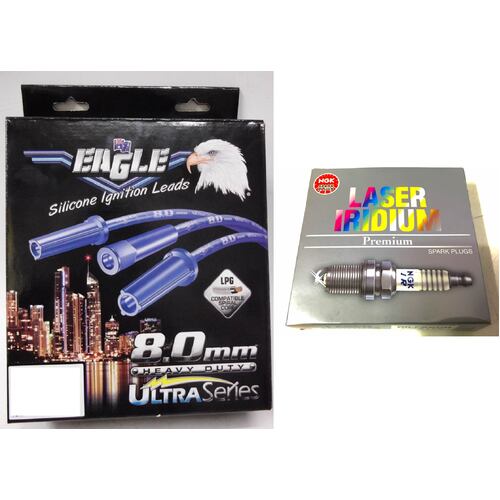 Eagle 8mm Ignition Leads & 6 Ngk Iridium Spark Plugs 86596HD-IGR5C13