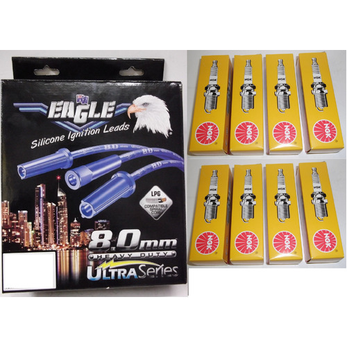 Eagle 8mm Ignition Leads & 8 Ngk Spark Plugs 88655HD-BPR5ES