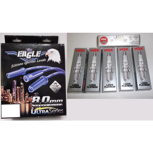 Eagle 8mm Ignition Leads & 8 Ngk Platinum Spark Plugs 88682HD-PFR6N-11