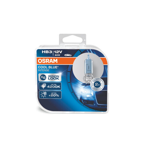 Osram Globes Cool Blue Intense (pk 2) Hb3 Halogen P20d 12v 60w 9005cbi-hcb