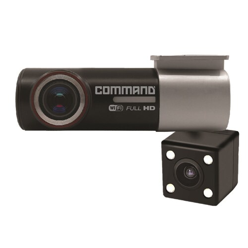Command 92Dvr-Va2 Full Hd 12/24V Front And Rear Dashcam With 8Gb Memory Card