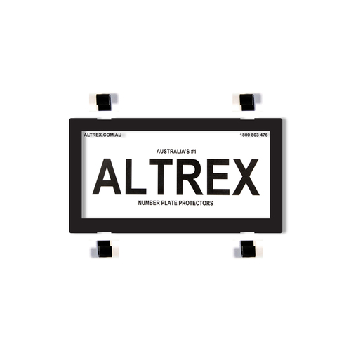 Altrex Number Plate Protectors Motorbike Black No Lines 9DMBNL *check plate size*